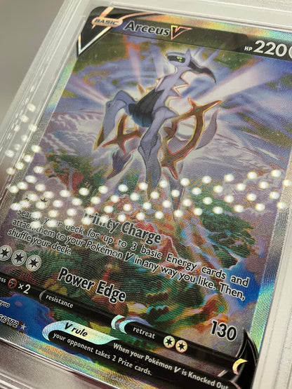 Arceus V Pokemon Brilliant Stars Full Art #166 PSA 8