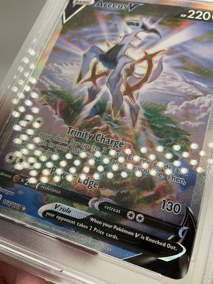 Arceus V Pokemon Brilliant Stars Full Art #166 PSA 8