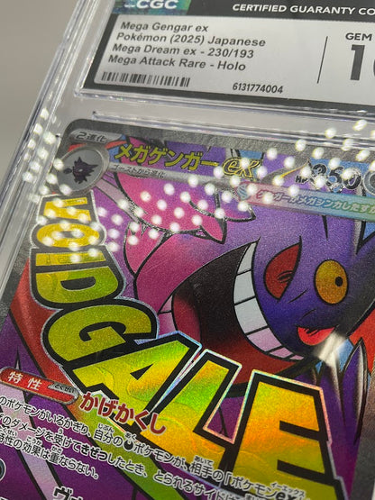 Mega Gengar ex Pokemon Mega Dream ex Mega Attack Rare Holo JP #230 CGC 10 #1