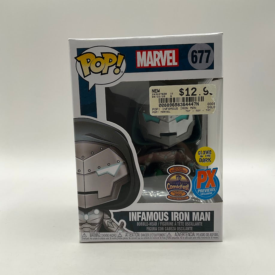 Infamous Iron Man Funko Pop! Marvel #677 GITD PX ComicFest