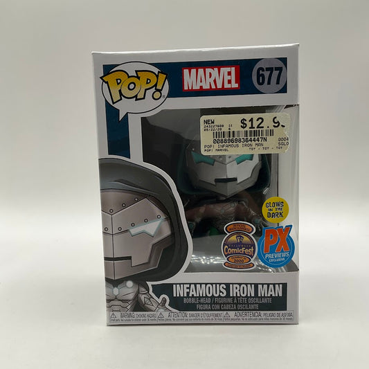 Infamous Iron Man Funko Pop! Marvel #677 GITD PX ComicFest