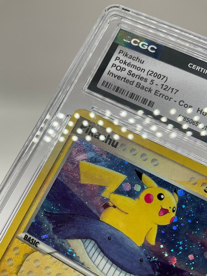 Pikachu Pokemon POP Series 5 Inverted Back Error Cosmic Holo #12 CGC 6