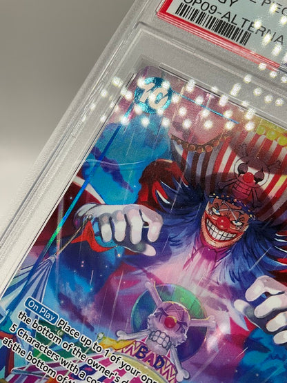 Buggy One Piece Card Game OP09 Alternate Art #051 PSA 10