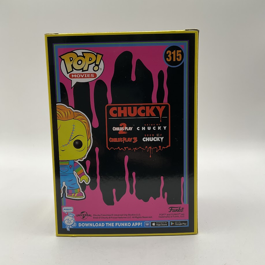 Chucky (Blacklight) Funko Pop! Bride of Chucky #315 Entertainment Earth