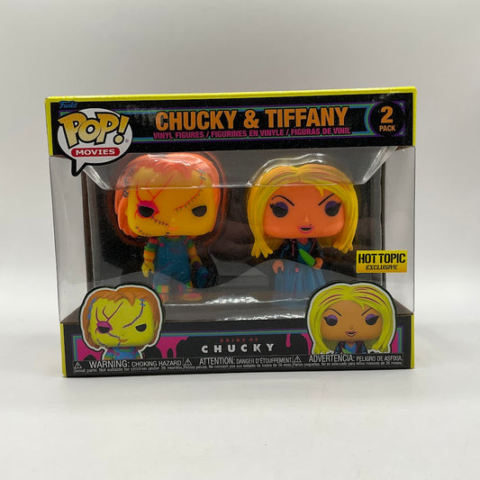 Chucky & Tiffany (Blacklight) Funko Pop! Bride of Chucky 2 Pack Hot Topic