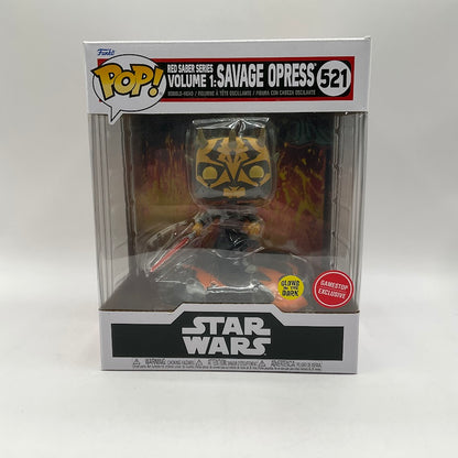 Red Saber Series Vol. 1 Savage Opress Funko Pop! Star Wars #521 GITD GameStop