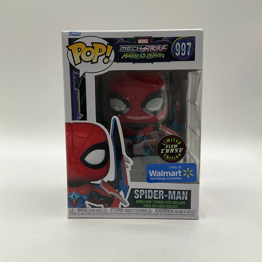 Spider-Man Funko Pop! Marvel Mech Strike Monster Hunters GITD Chase Walmart