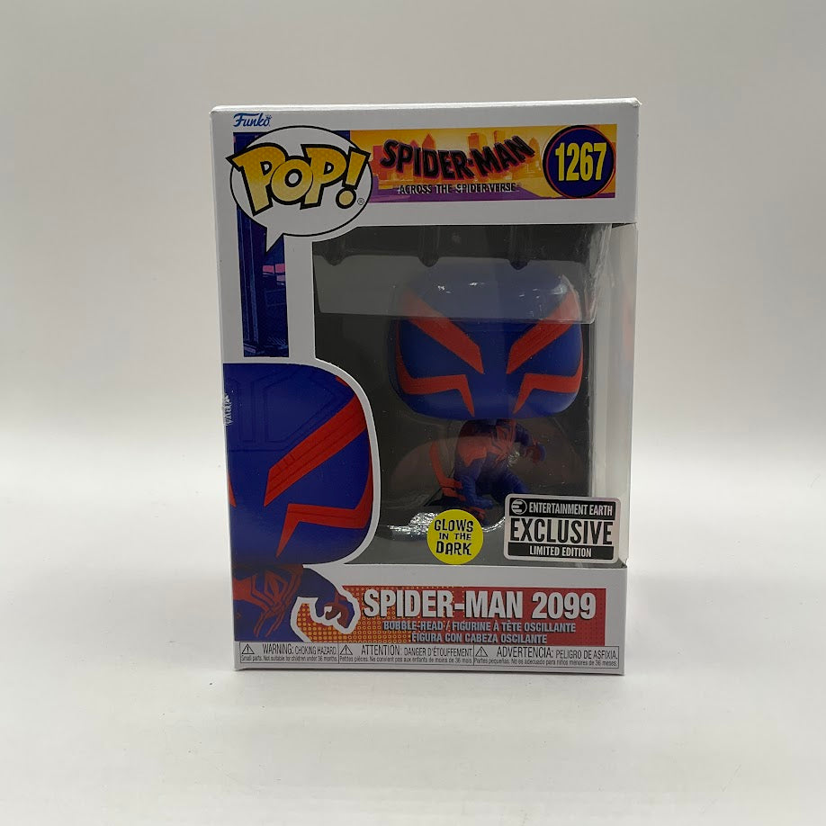 Spider-Man 2099 Funko Pop! Across the Spider-Verse GITD Entertainment Earth
