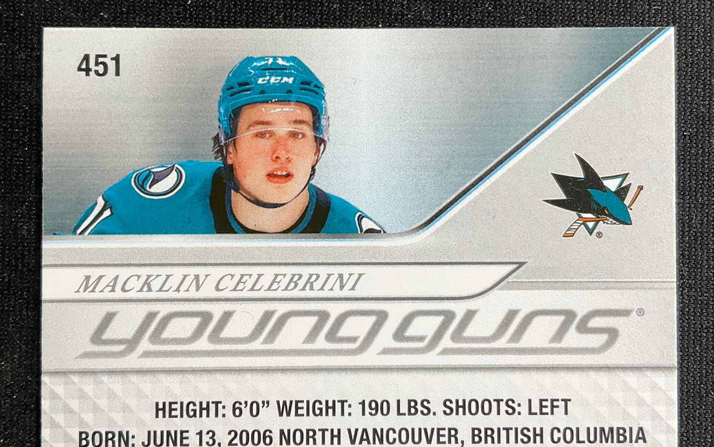 Macklin Celebrini 2024-25 Upper Deck Series 2 Young Guns RC #451
