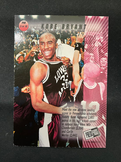 Kobe Bryant 1996-97 Press Pass Draft Pick 13th Pick #13