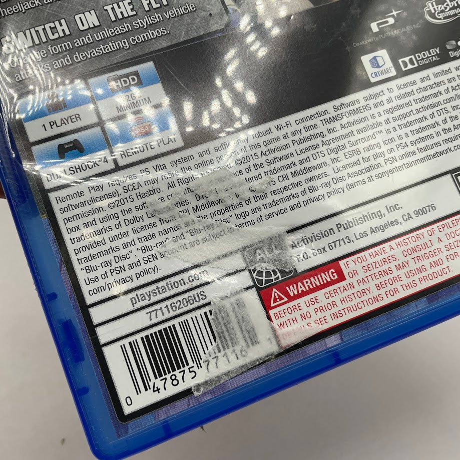 Transformers: Devastation Playstation 4 Used