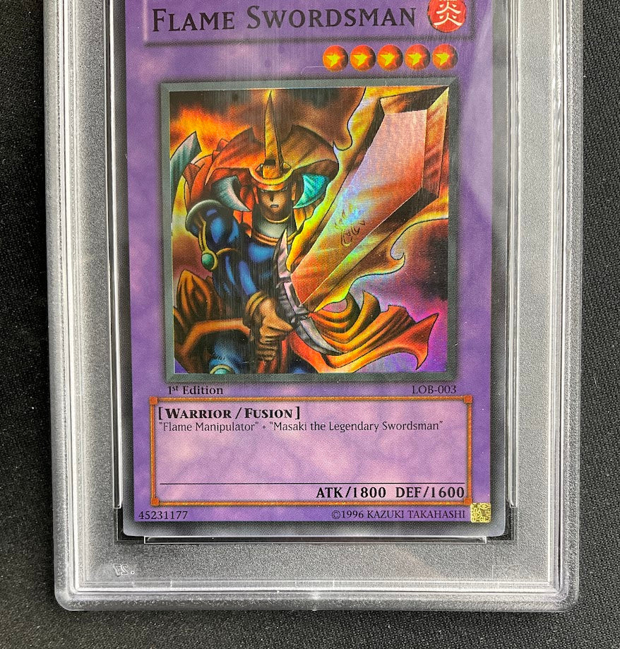 Flame Swordsman Yu-Gi-Oh! Legend of Blue-Eyes White Dragon 1st Ed #003 PSA 9