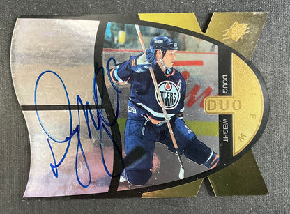 Doug Weight 1997-98 Upper Deck SPX Duo View Die-Cut Auto 87/100