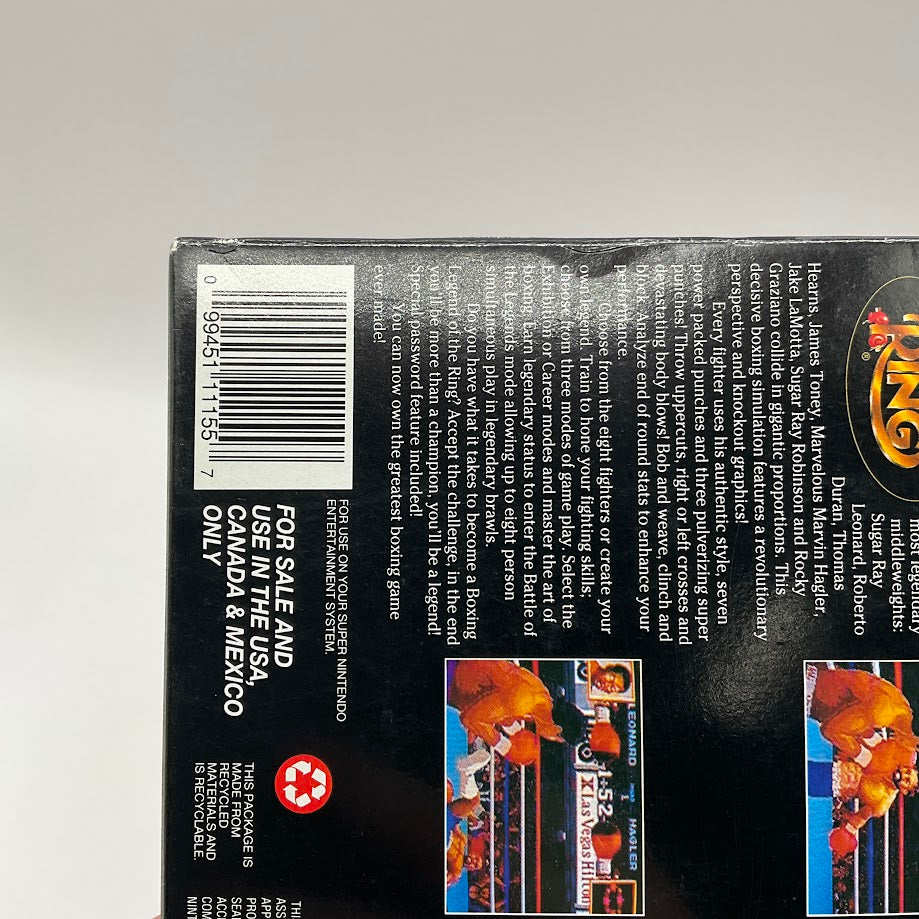 Boxing Legends Of The Ring Super Nintendo CIB