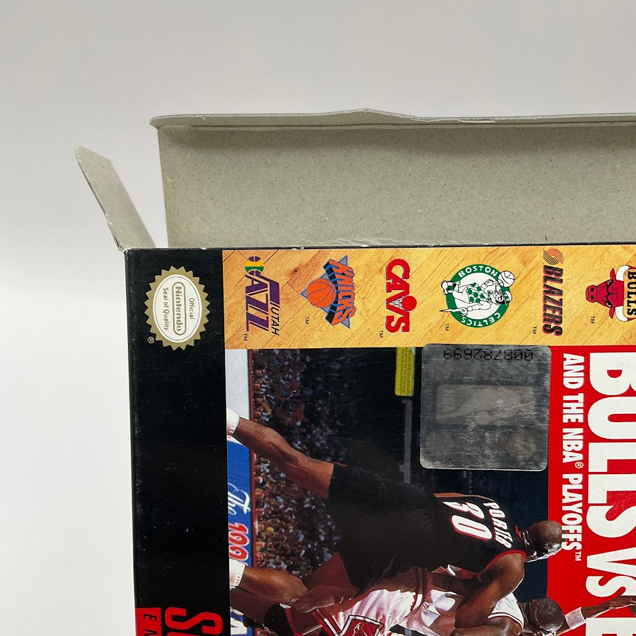 Bulls Vs Blazers and the NBA Playoffs Super Nintendo CIB