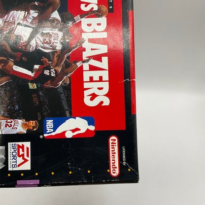Bulls Vs Blazers and the NBA Playoffs Super Nintendo CIB