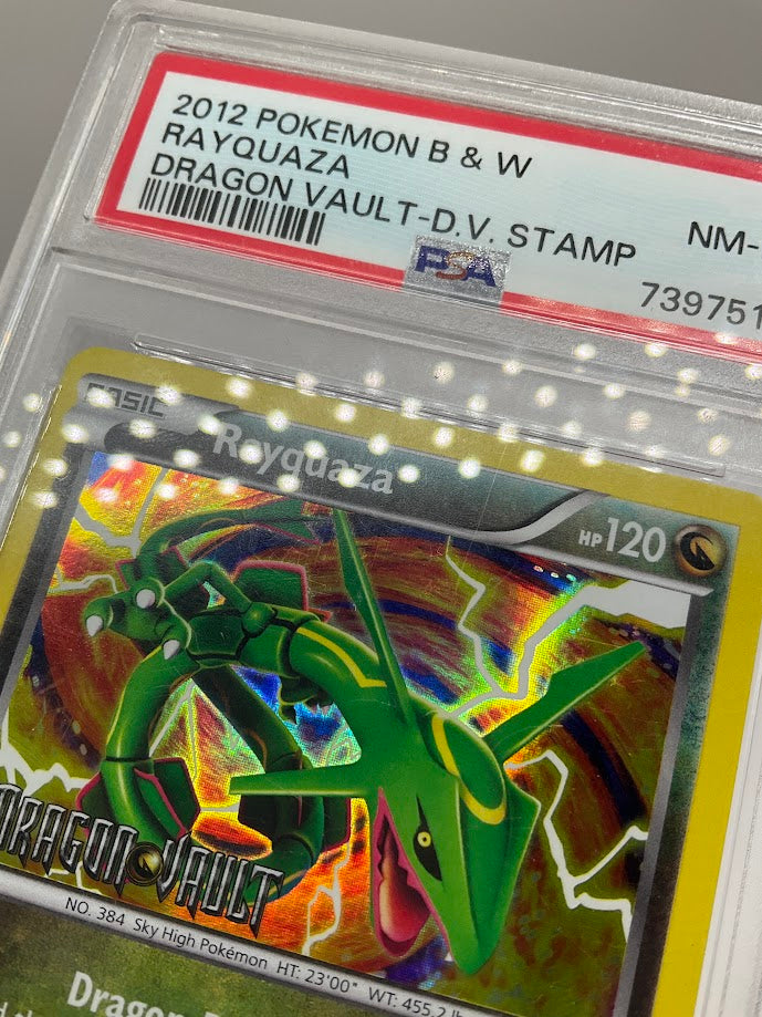 Rayquaza Pokemon Dragon Vault Stamp #11 PSA 8