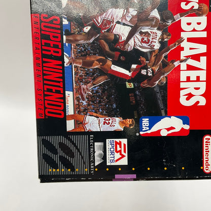 Bulls Vs Blazers and the NBA Playoffs Super Nintendo CIB