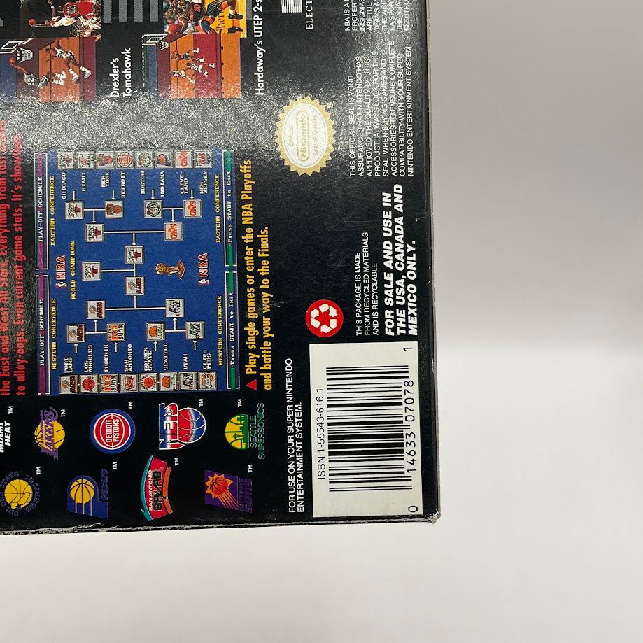 Bulls Vs Blazers and the NBA Playoffs Super Nintendo CIB
