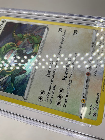 Rayquaza Pokemon Black Star Promo Cosmos Holo #SWSH029 CGC 10 Pristine