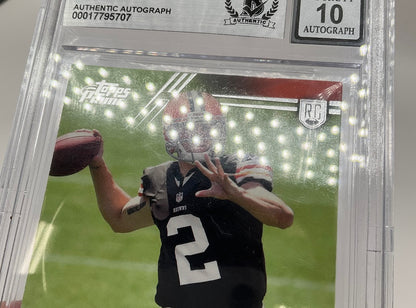 Johnny Manziel 2014 Topps Prime RC with Beckett Authentic Auto 10