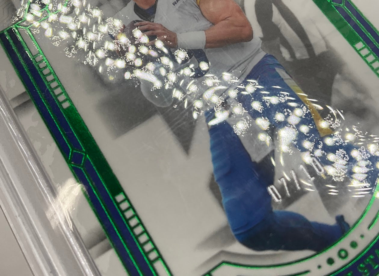 Matthew Stafford 2023 Panini National Treasures Emerald 07/10 #60 PSA 9