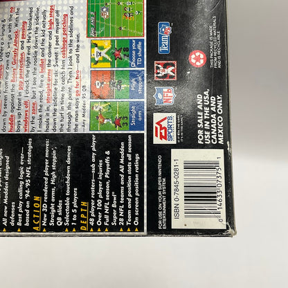 Madden NFL '95 Super Nintendo CIB
