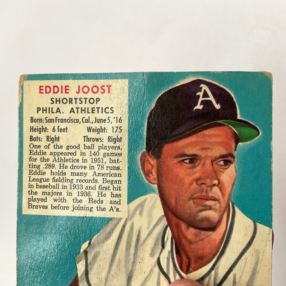 Eddie Joost 1952 Red Man #12 Philadelphia Athletics PR