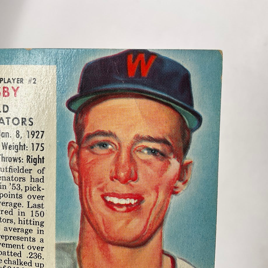 Jim Busby 1954 Red Man #2 Washington Senators VG