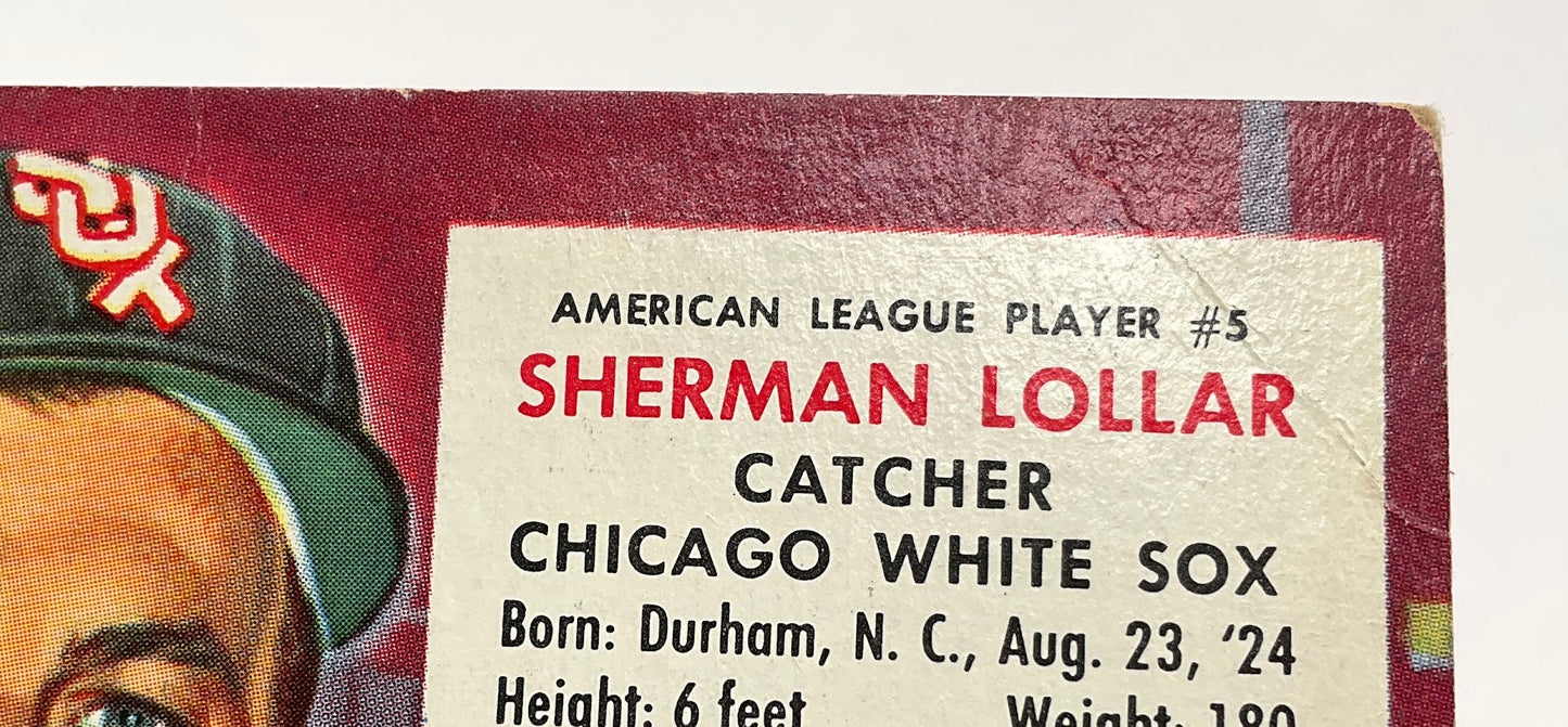 Sherman Lollar 1954 Red Man #5 Chicago White Sox VG