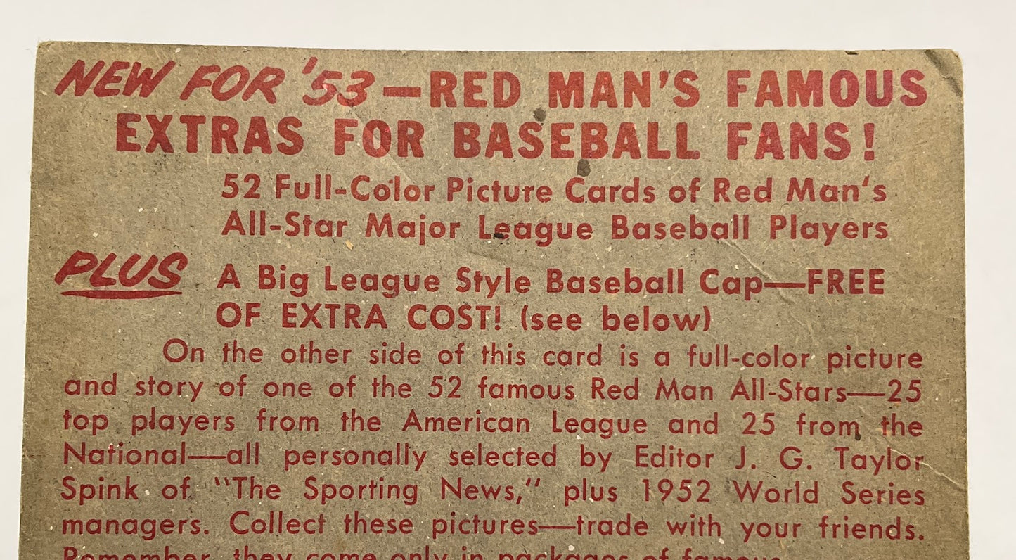 Whitey Lockman 1953 Red Man #7 New York Giants VG