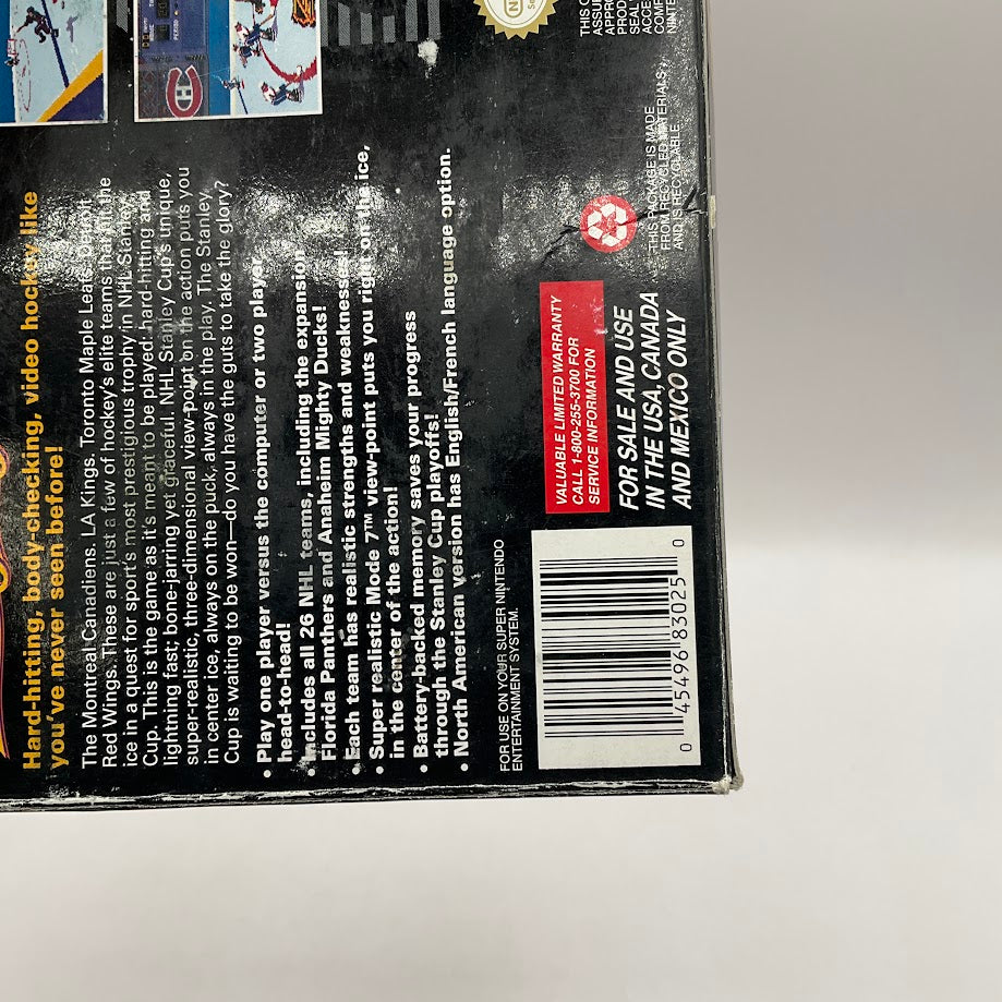 NHL Stanley Cup Super Nintendo CIB