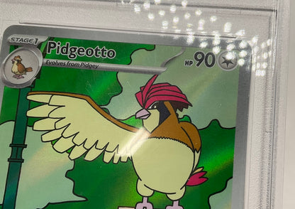 Pidgeotto Pokemon Obsidian Flames Illustration Rare #208 PSA 8