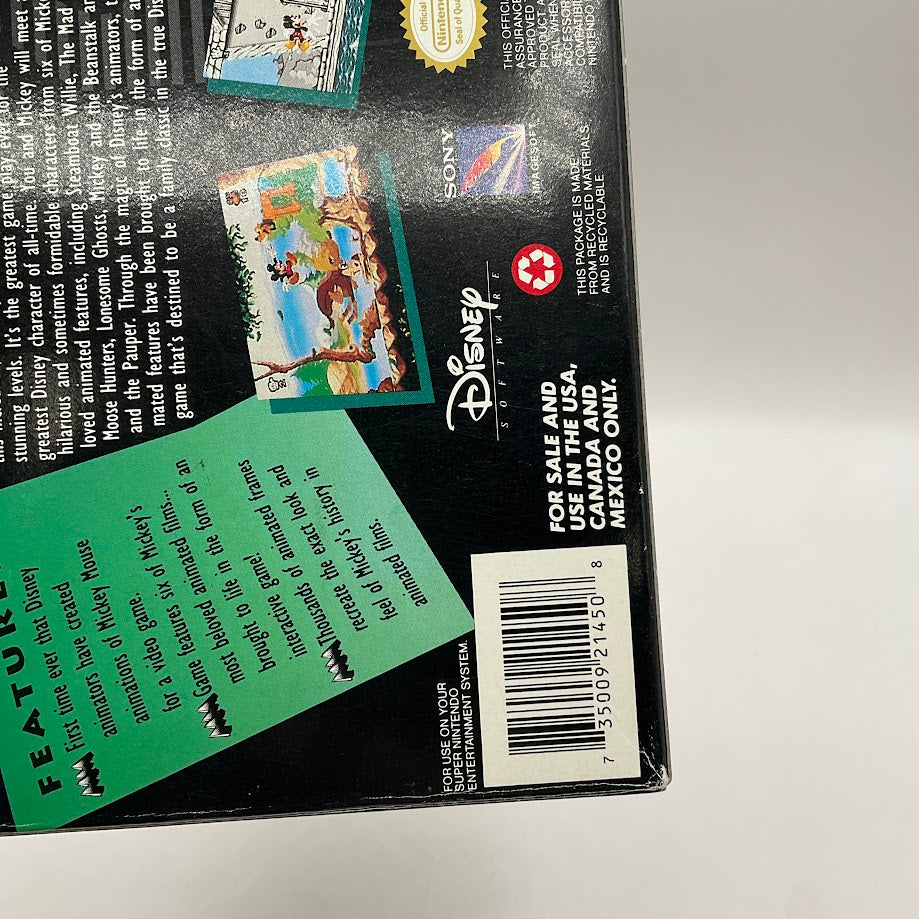 Mickey Mania Super Nintendo CIB