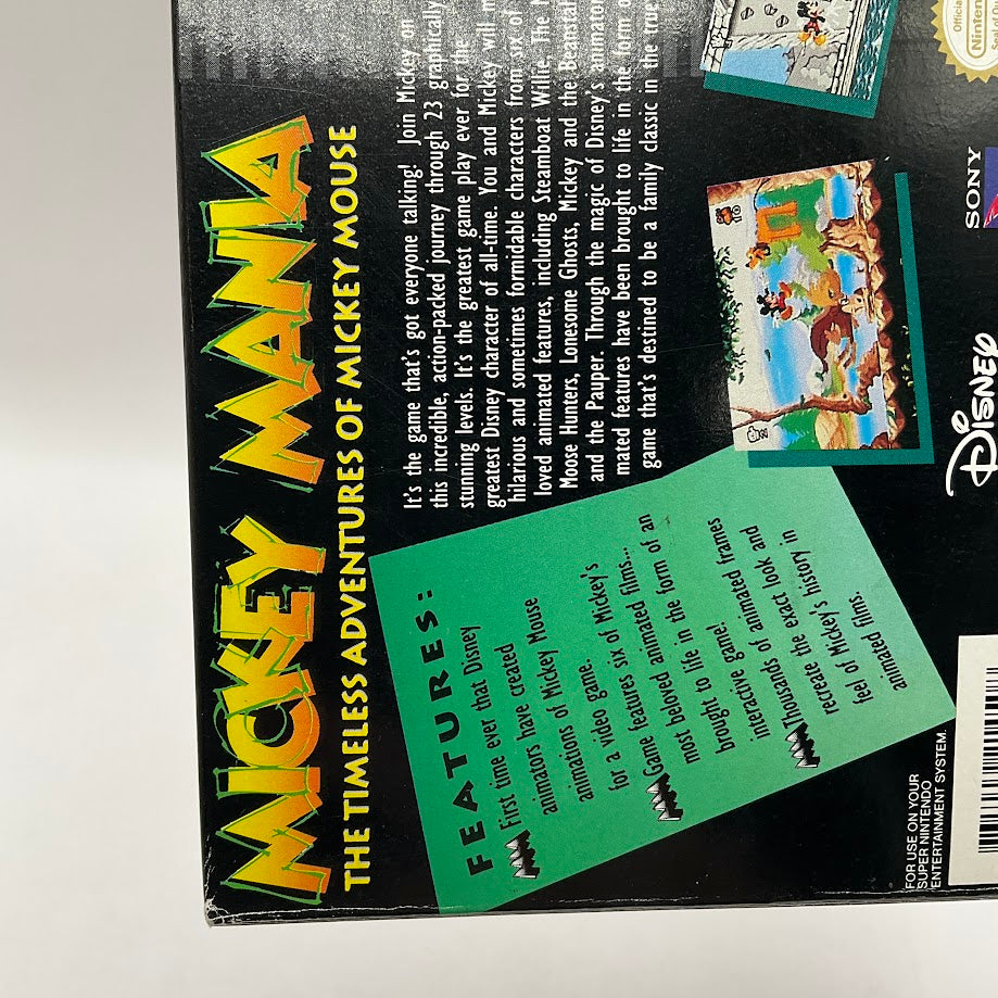 Mickey Mania Super Nintendo CIB