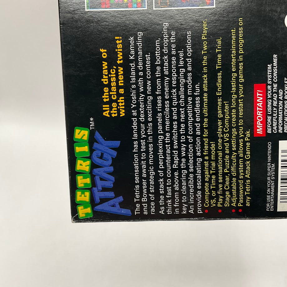 Tetris Attack Super Nintendo CIB
