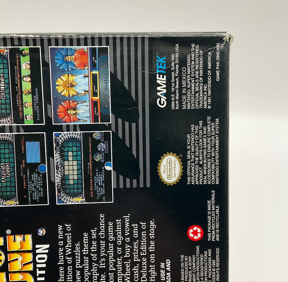 Wheel of Fortune Deluxe Edition Super Nintendo Used