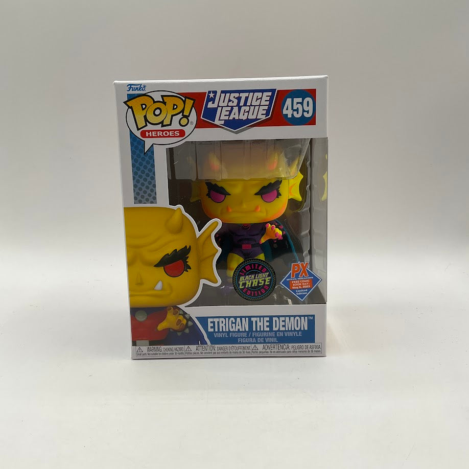 Etrigan the Demon Funko Pop! Justice League #459 Black Light Chase PX Previews