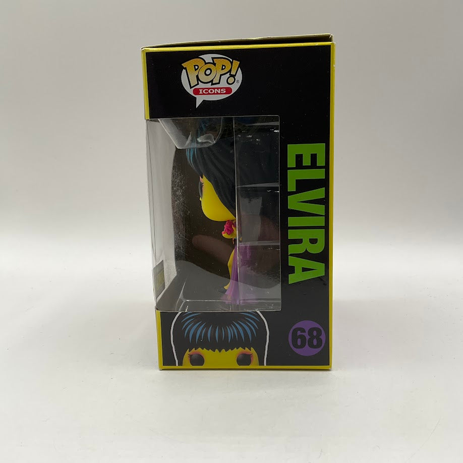Elvira (Blacklight) Funko Pop! Icons #68 Entertainment Earth Exclusive