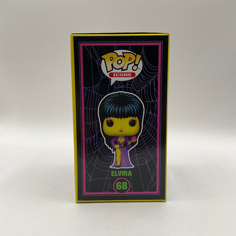 Elvira (Blacklight) Funko Pop! Icons #68 Entertainment Earth Exclusive
