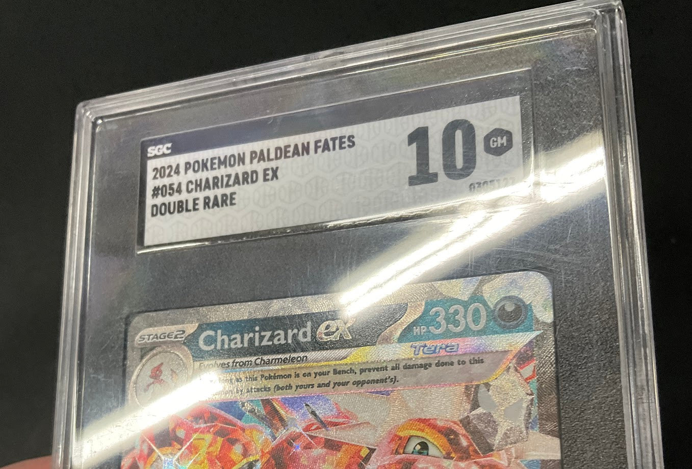 Chairzard ex Pokemon Paldean Fates Double Rare #054 SGC 10