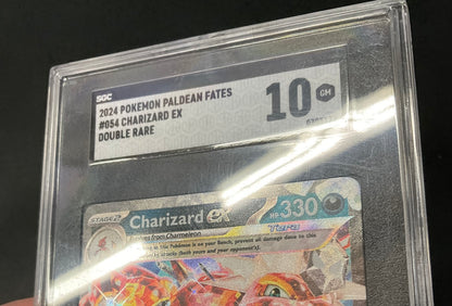 Chairzard ex Pokemon Paldean Fates Double Rare #054 SGC 10