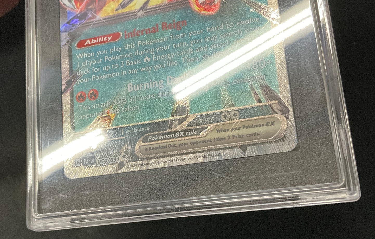 Chairzard ex Pokemon Paldean Fates Double Rare #054 SGC 10