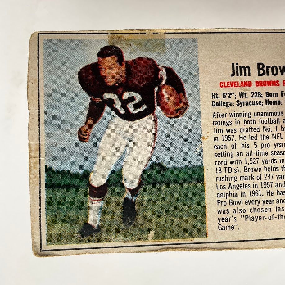 Jim Brown 1962 Post Cereal #61 Cleveland Browns