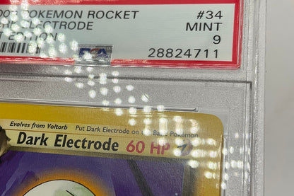 Dark Electrode Pokemon Team Rocket 1st Edition #34 PSA 9