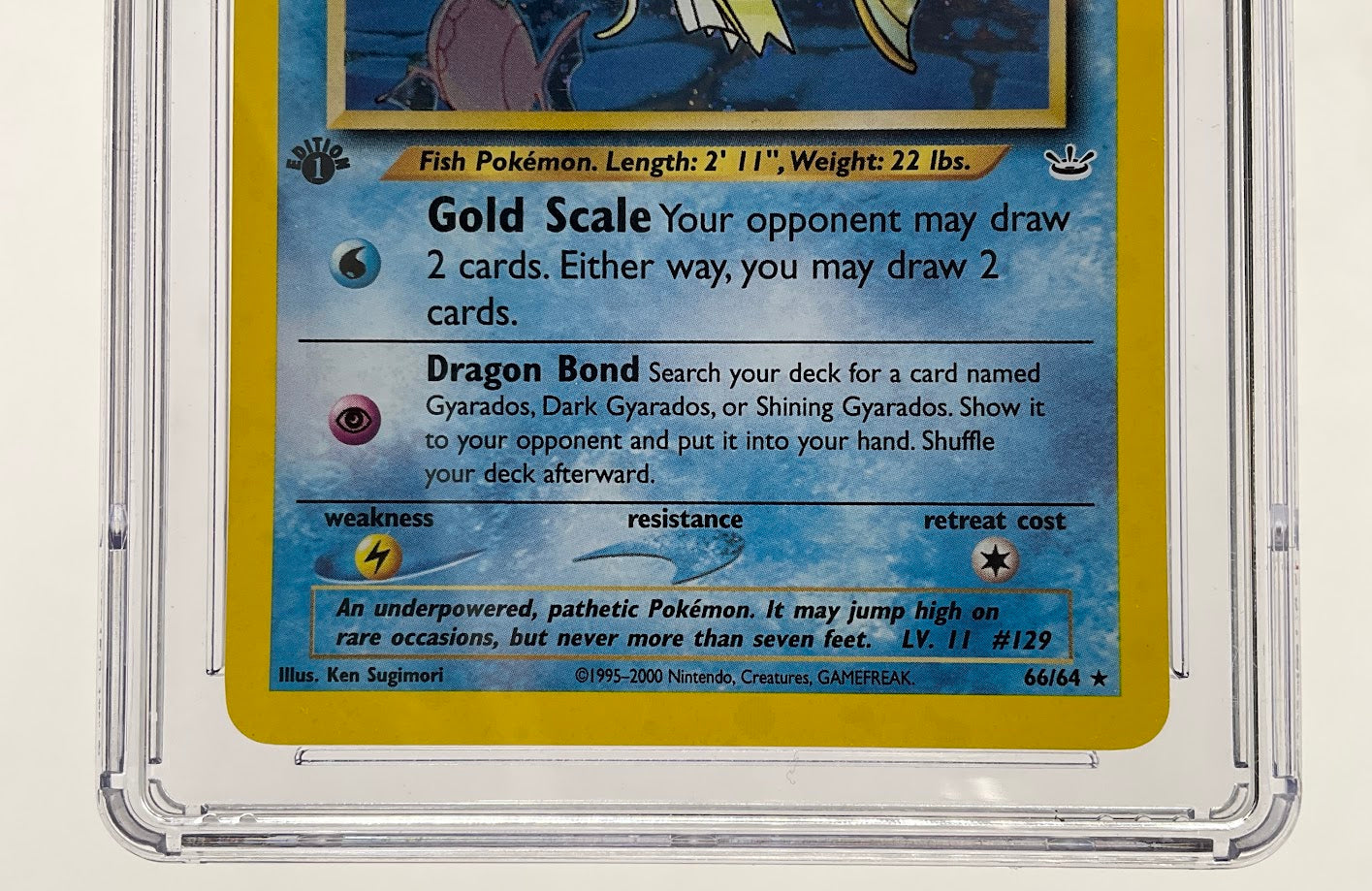 Shining Magikarp Pokemon Neo Revelation Holo 1st Edition #66 CGC 9