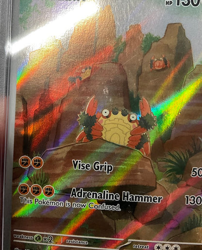 Klawf Pokemon Scarlet & Violet Illustration Rare #217 PSA 8