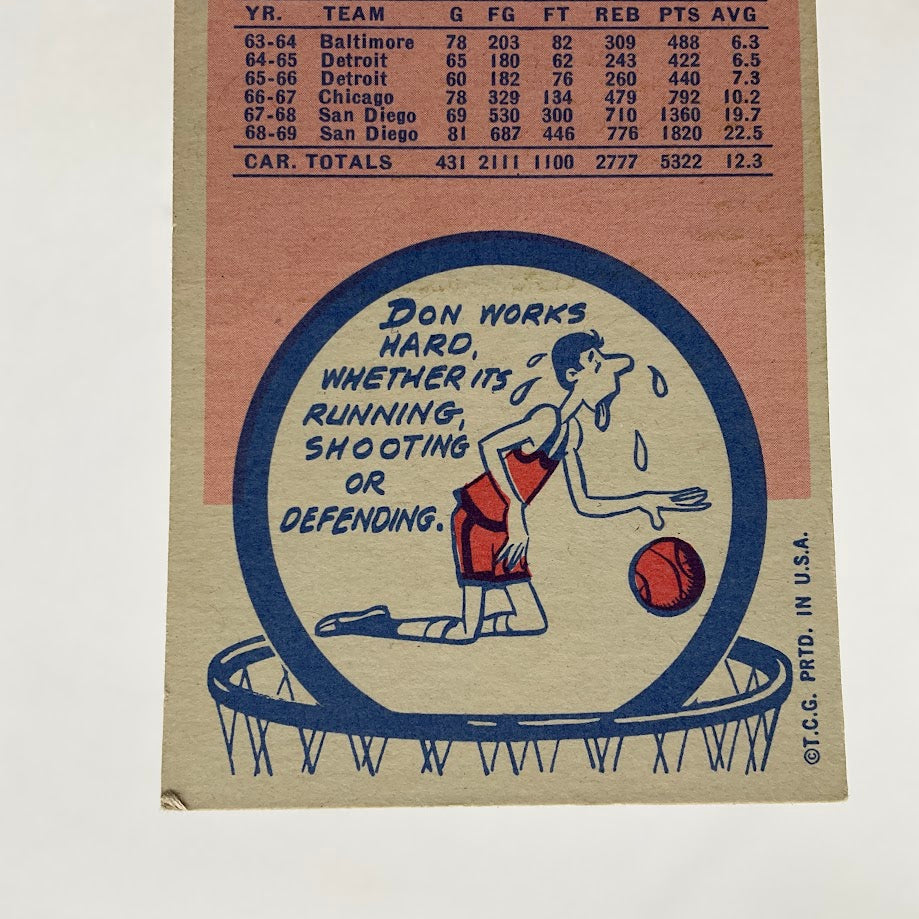 Don Kojis 1969-70 Topps RC #64 San Diego Rockets VG