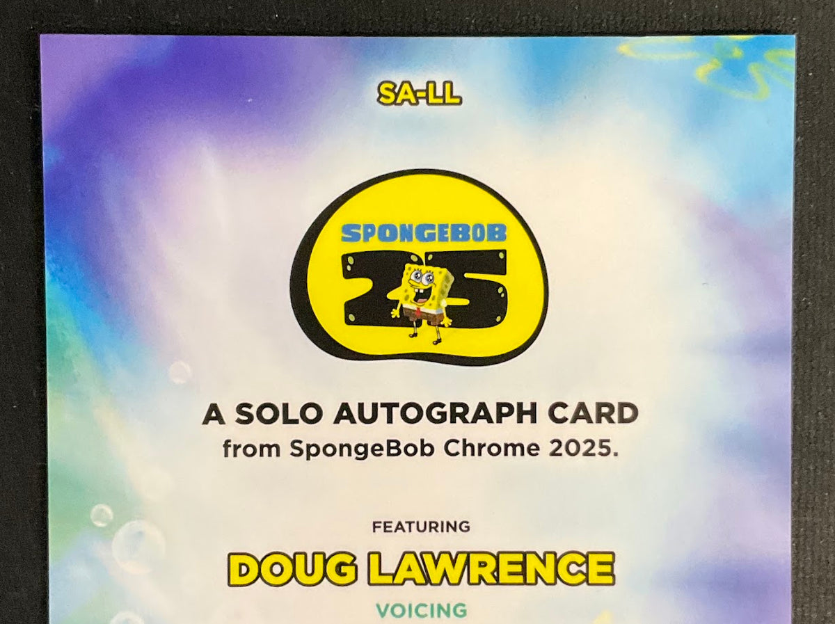 Doug Lawrence Larry the Lobster 2025 Topps Chrome Spongebob Auto 2/5