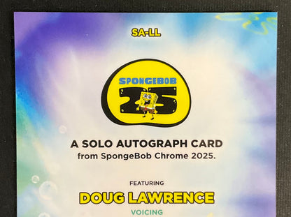 Doug Lawrence Larry the Lobster 2025 Topps Chrome Spongebob Auto 2/5
